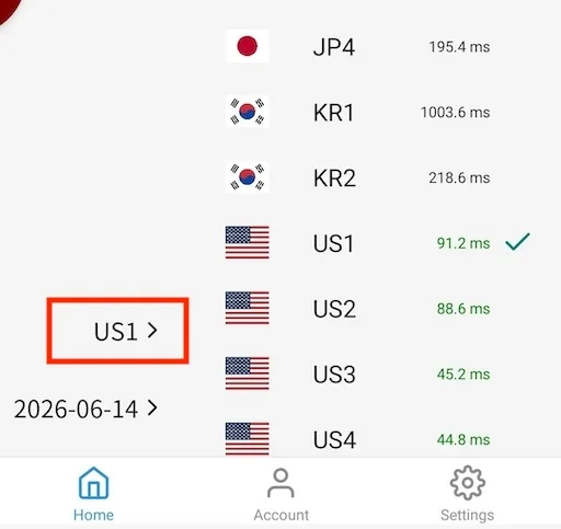 Select server
