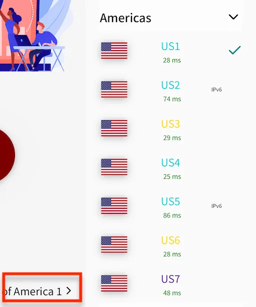 Select server