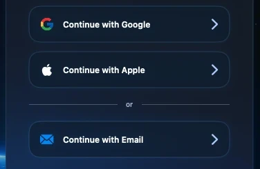 Paso 2: Pantalla de opciones de registro de Wahoo VPN